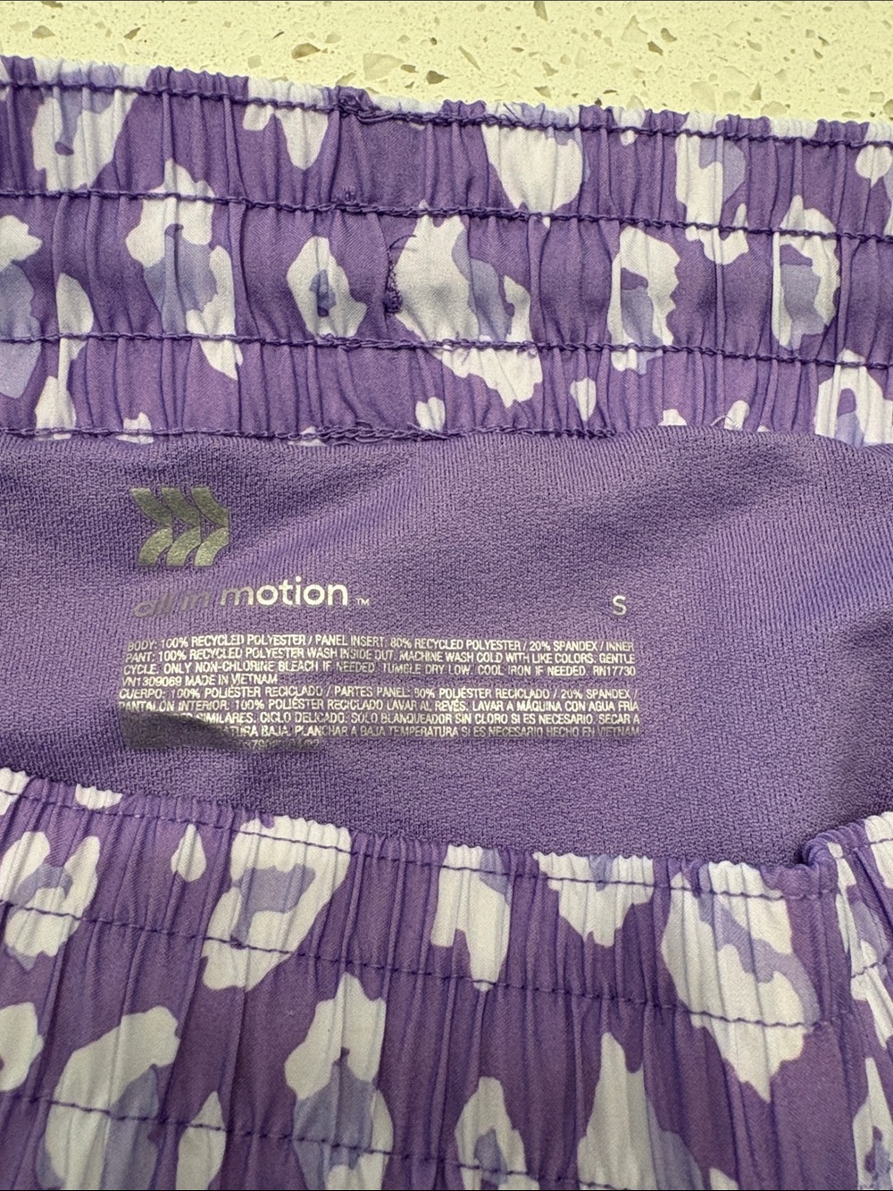 all in motion Purple Leopard Print Athletic Shorts - Picture 3 of 3